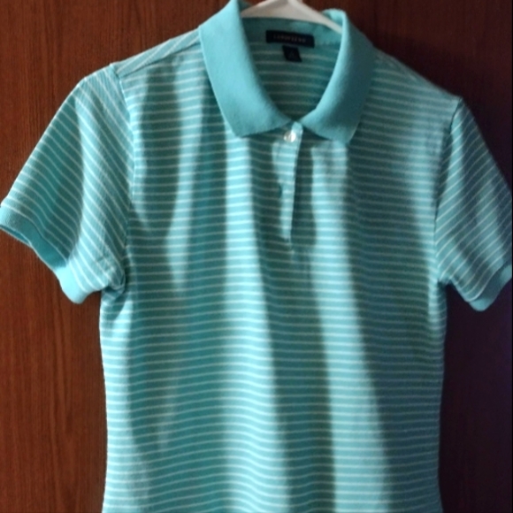 Women's collared polo-type short sleeved shirt - Picture 1 of 5